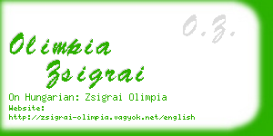 olimpia zsigrai business card